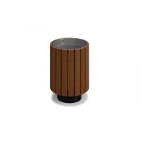 Round rubbish bins