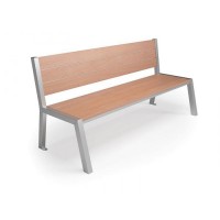 Benches with polymer wood slats