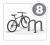 8 bicycle racks