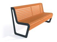 Bench with backrest 182 x 70 x 89 cm
