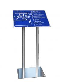 ARUNA Taustāmā karte/plāksne (akrils 3,2 mm   alumīnijs 1 mm, reljefs 0,9–1,2 mm) 95cm / INOX AISI 304
