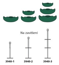 Hanger for three containers for plants