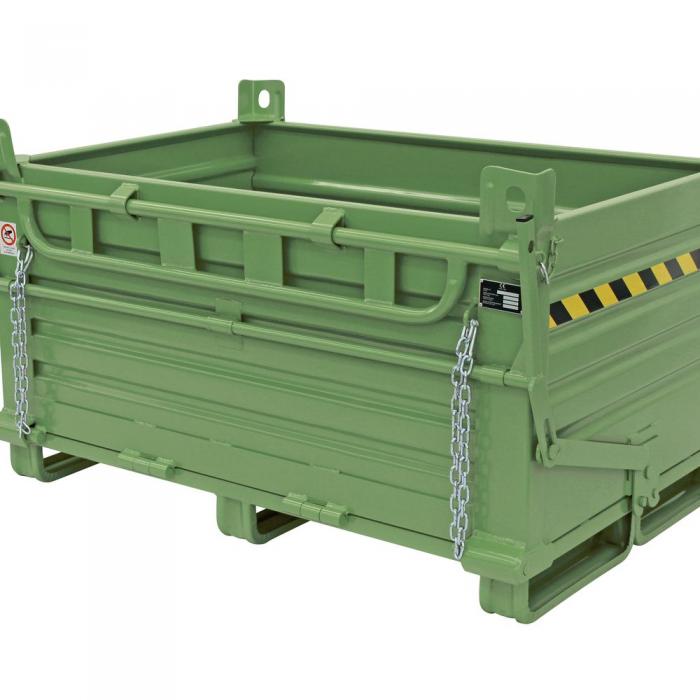 SL2-Steel Drop Bottom Opening Skips - 2 Doors-Sall Drop bottom opening containers with 2 doors