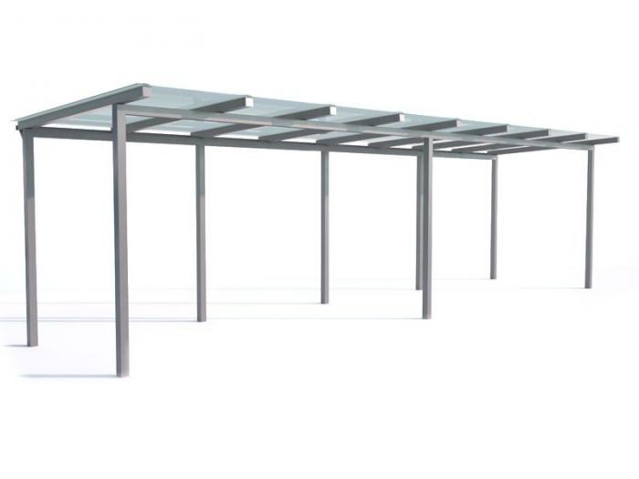 Unbuilt bicycle shelter PBS for 15 bicycles / 630 cm