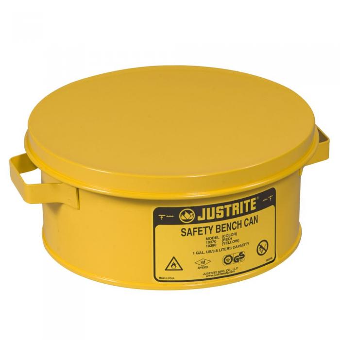 1007-Safety Bench Cans-Justrite Safety Bench Cans