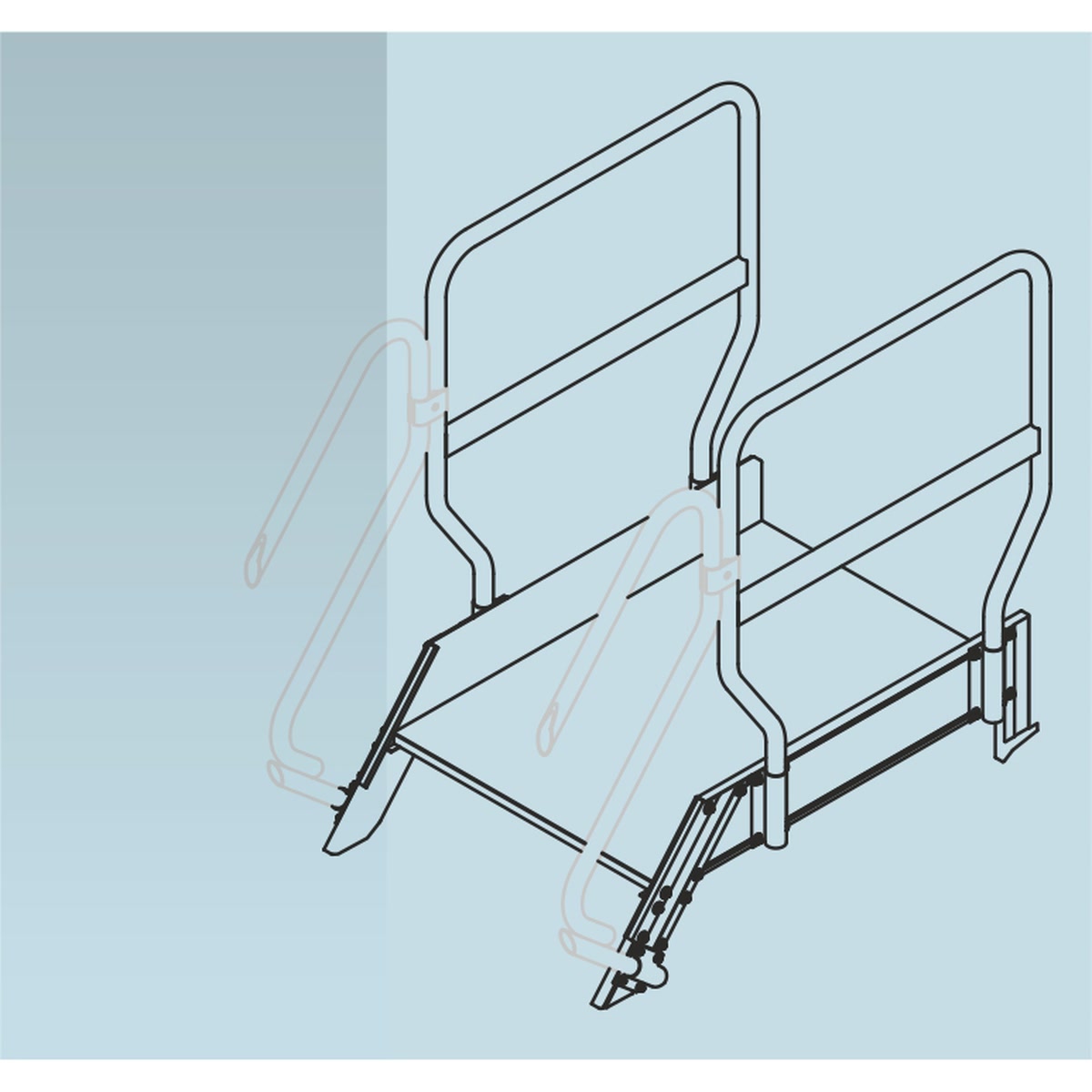 Open stair ladder with double handrail Faraone SG 50.1 - Photo 72136