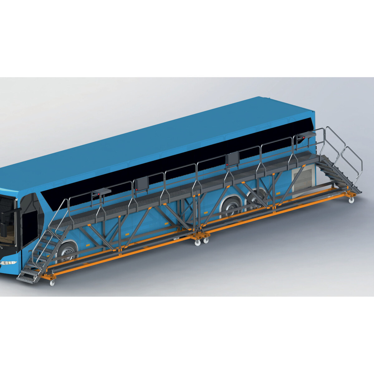 Mobili platforma autobusų ir traukinių priežiūrai per visą ilgį Faraone PL1011