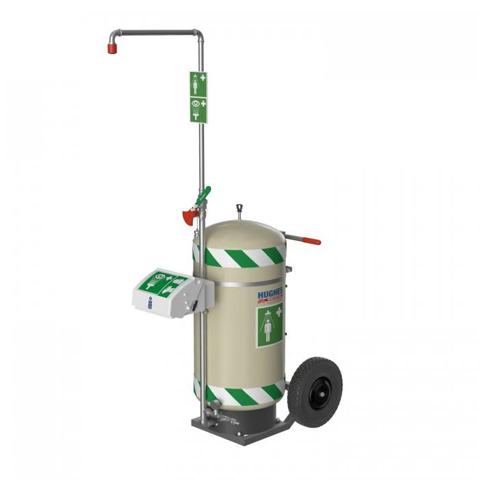 Unheated Mobile Safety Shower with Eye/Face Wash 114 L