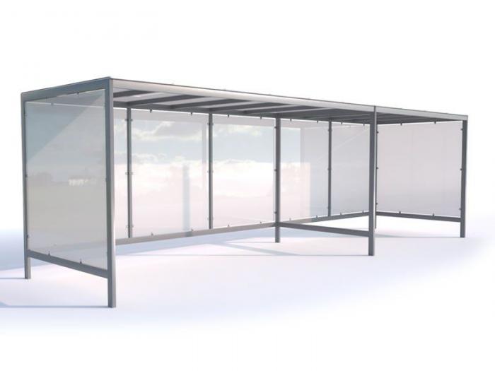 Bicycle shelter built for 15 bicycles / 704 cm