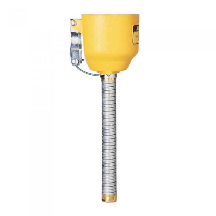 1489-Bolt-On Funnels for Type I Cans-Justrite Polyethylene funnel with Steel hose