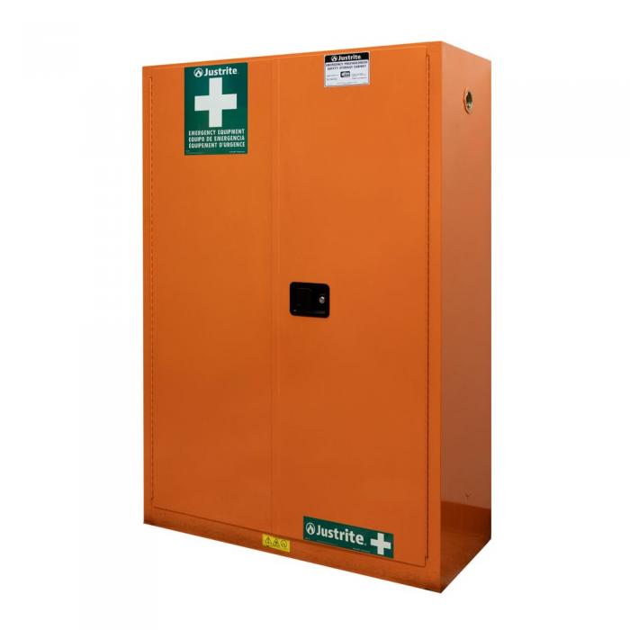 860001-Emergency Preparedness Storage Cabinet for supplies, GloAlert™ Labels, 4 shelves, 2 keys, Ora