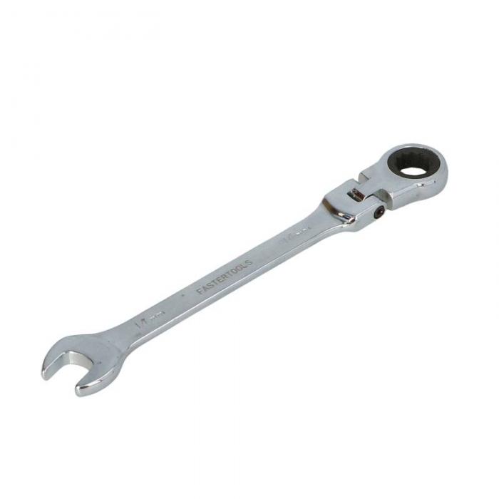 FASTER TOOLS Articulated ratchet combination spanner 14