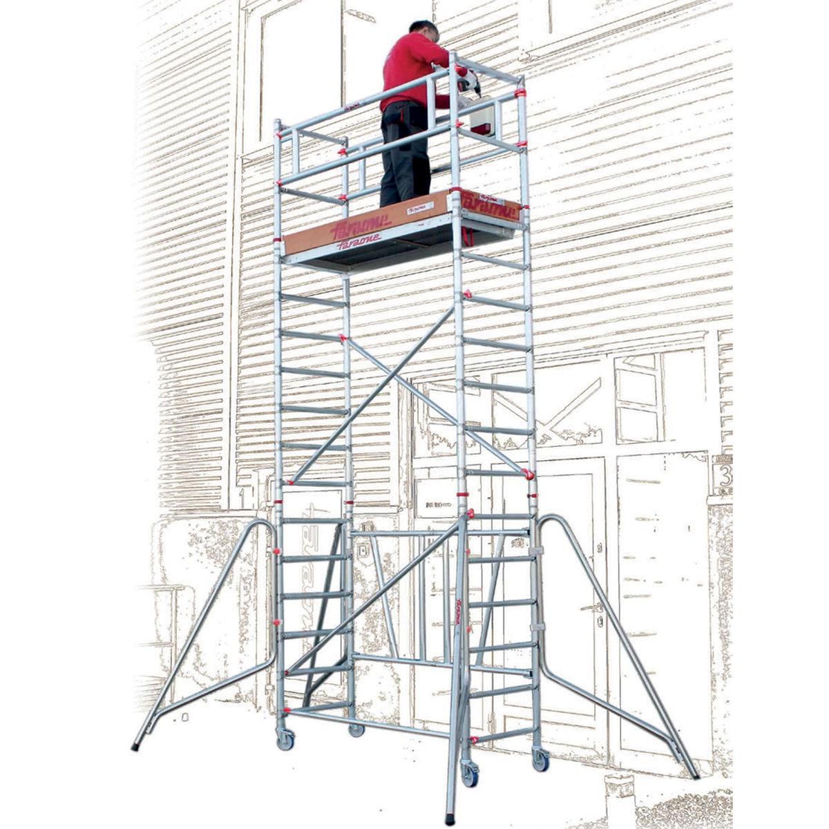 Mobile scaffold tower Faraone COMPACT XS 75 x 160 cm - Photo 72217