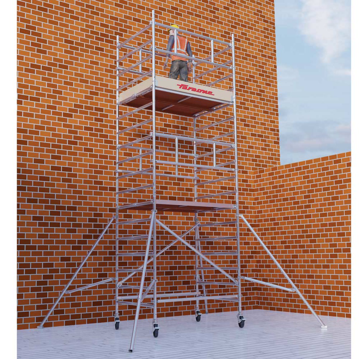 Mobile scaffold tower Faraone TOP SYSTEM SAFETY 135 x 180 / 135 x 245 cm - Photo 72291