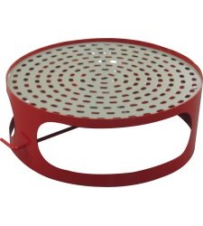 Lid for concrete bin with ashtray - red