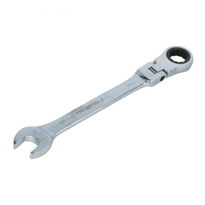 FASTER TOOLS Articulated ratchet combination spanner 19