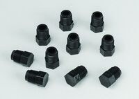 12964-Fittings, 1/8-in MNPT, Hose Barb Plug, 10 per Pack-Justrite Black