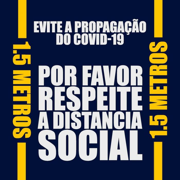 170C-PT-Déco Design™ Washable COVID-19 Respect Social Distancing - Portuguese-Notrax Respect social