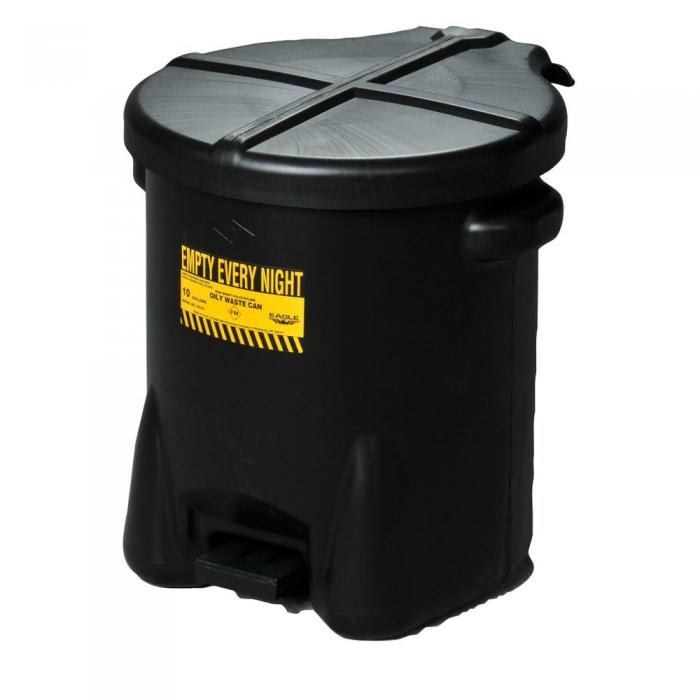 93FL-Poly Oily Waste Can-Eagle Fire safe storage of waste rags and materials