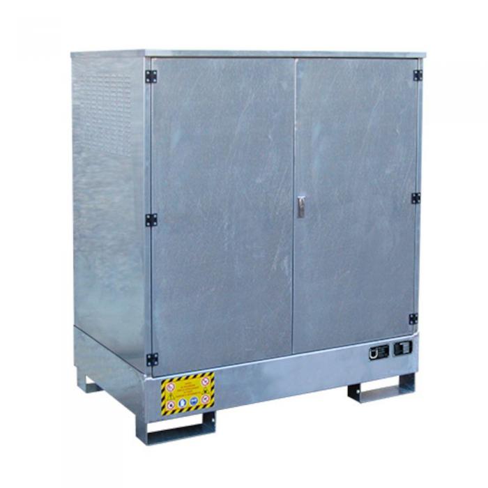 EDS-Bunded Drum Outdoor Storage Cabinets - Galvanised Steel-Sall Galvanized bunded cabinets for outd