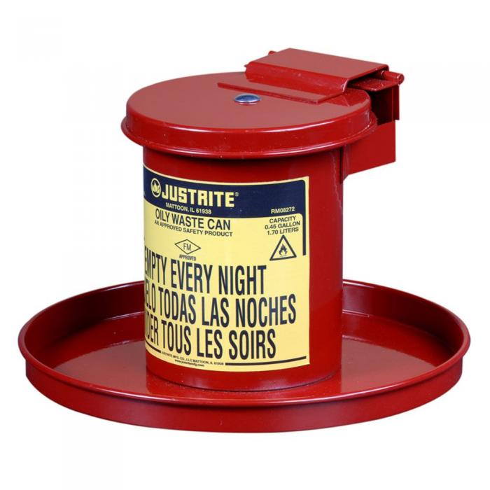 9400-Benchtop Solvent Safety Can For Long Cotton Tipped Applicators-Justrite