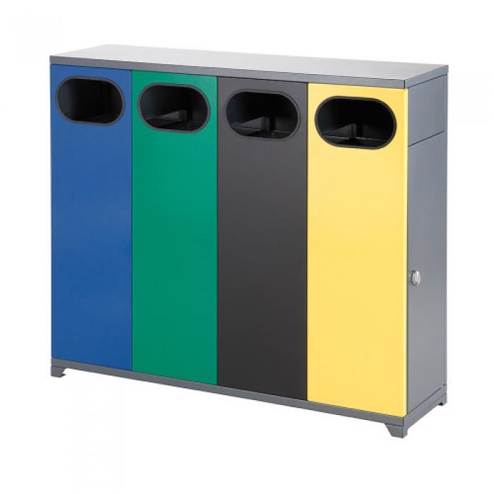 Outdoor bin for sorted waste