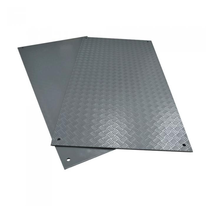 TTEC-EconoMatMB™-Checkers Light load capacity mat with 4 bar tread surface 1230 x 2450 x 11mm Dark G