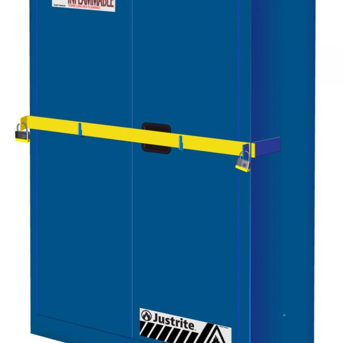 29-HS-High Security Corrosives/Acid Safety Cabinet with steel bar,45 gallon,2 manual close doors.-Ju