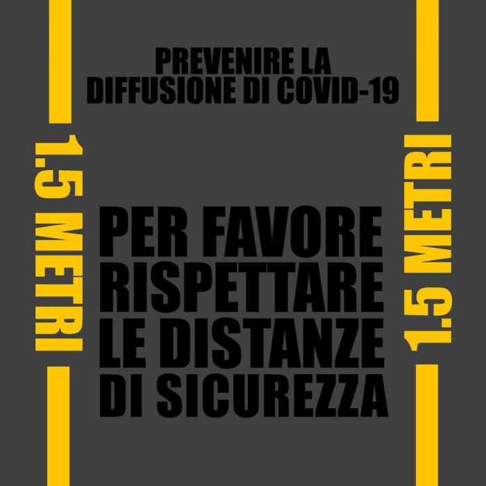 170C-IT-Déco Design™ Washable COVID-19 Respect Social Distancing - Italian-Notrax Respect social dis