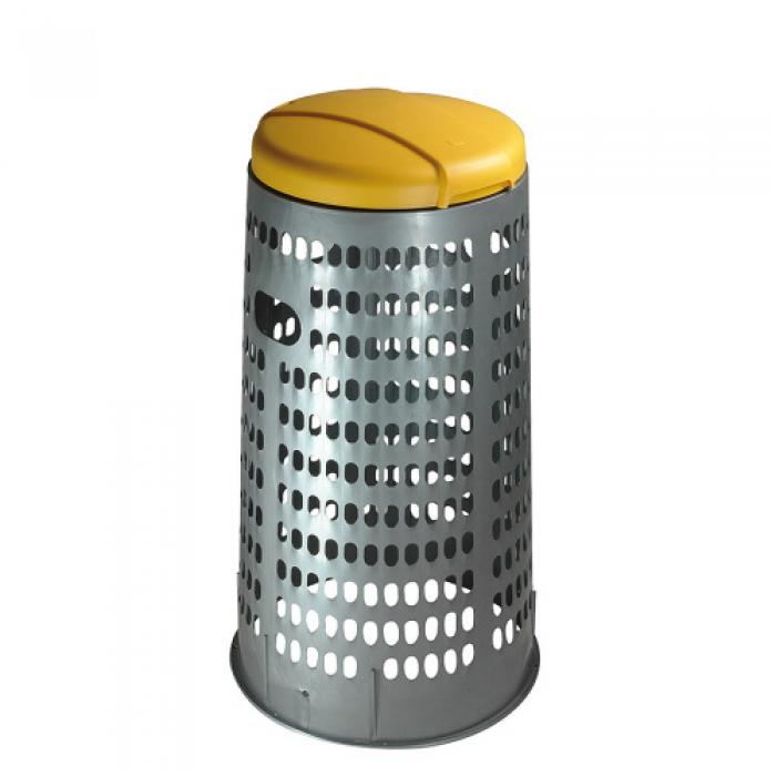 Plastic stand for bags - yellow lid