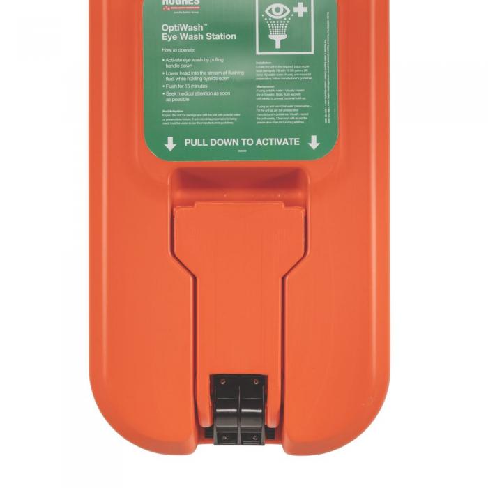 10G-OptiWash® Wall Mounted Gravity Fed Eye Wash-Hughes 38-litre slimline wall-mounted eye/face wash