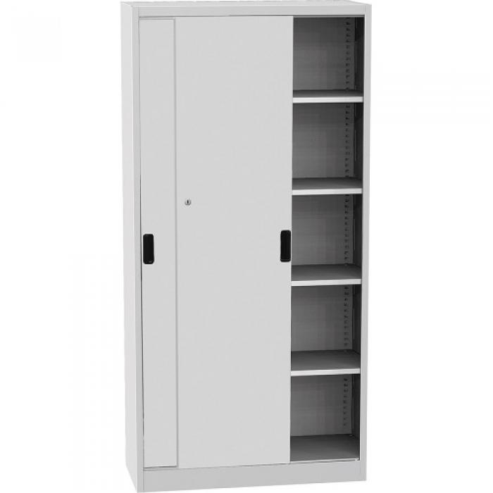 Universal cabinet with a sliding door