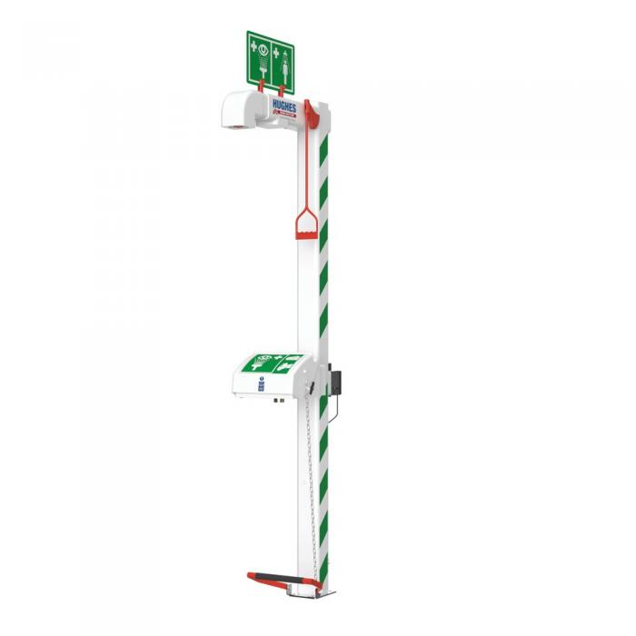 AH545-Freeze Protected Safety Shower with Eye/Face Wash-Hughes Freeze Protected Safety Shower with E