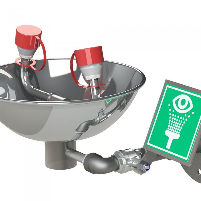 85G-Stainless Steel Open Bowl Eye/face Wash-Hughes