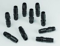 12965-FITTINGS,1/8-in MNPT, 3/8-in Hose Barb,10 per PacK-Justrite Black