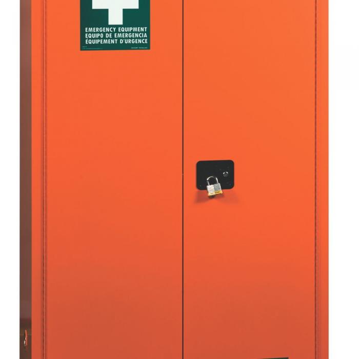860002-Emergency Preparedness Storage Cabinet, PowerPort™ electrical pass-thru, 4 shelves, 2 keys, O