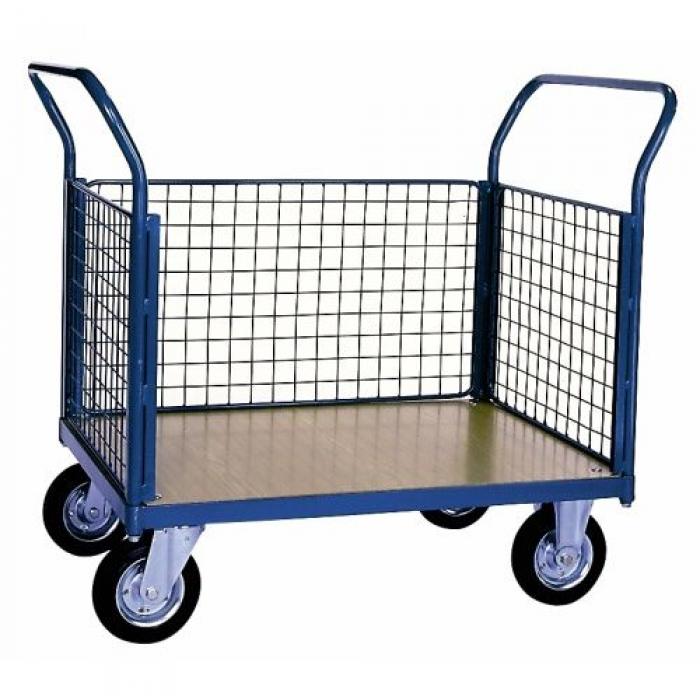 Platform grid trolley with handle