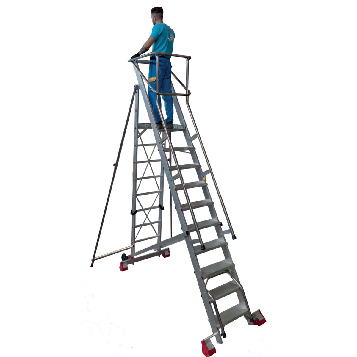 Warehouse platform ladder with stabilizers Faraone MFT.7 - Photo 72108