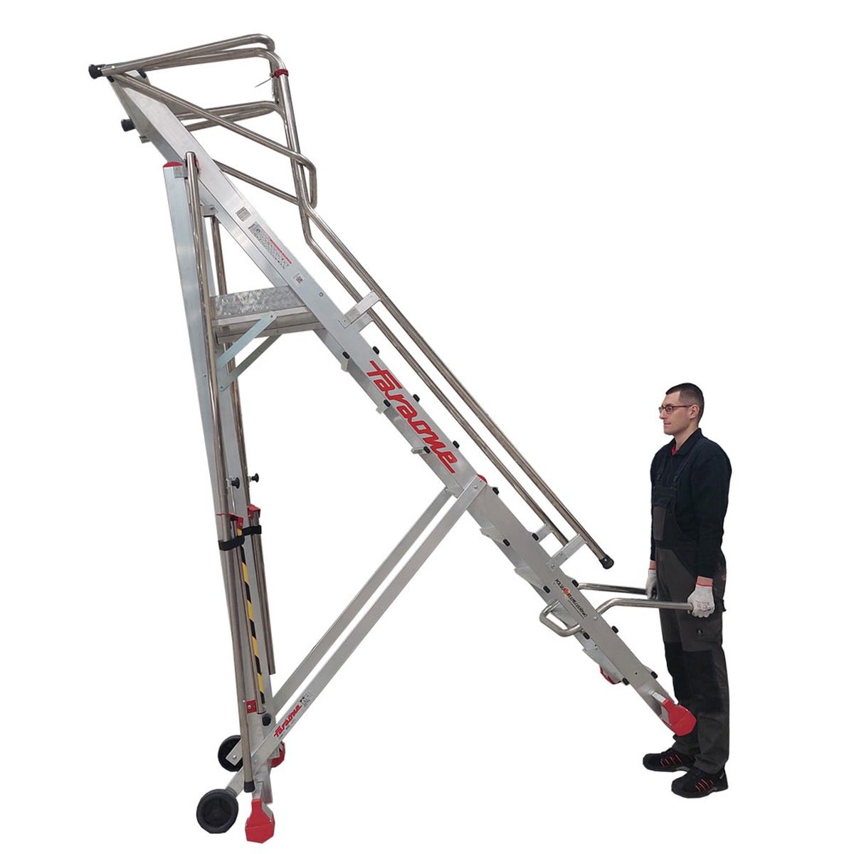 Warehouse platform ladder with stabilizers Faraone MFT.7 - Photo 72109