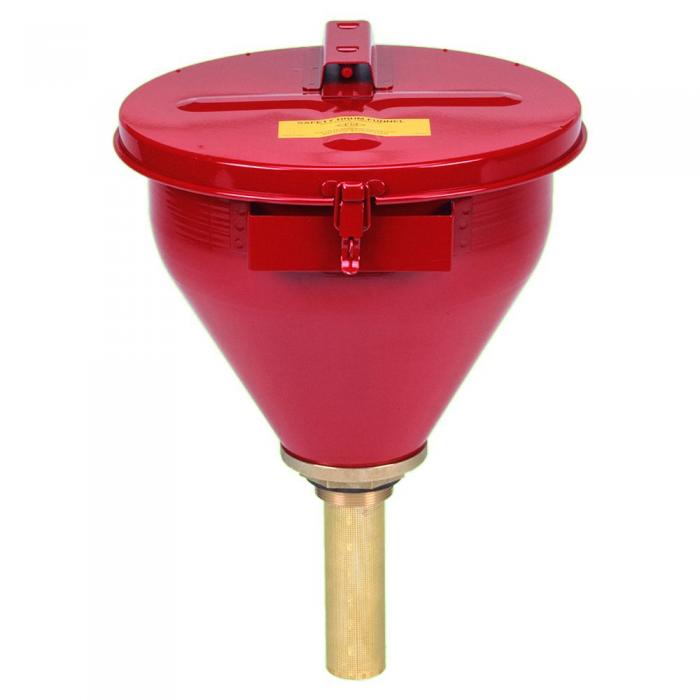 0820-Safety Drum Funnels-Justrite Safety Drum Funnels 27.3cm x 25.4cm Red