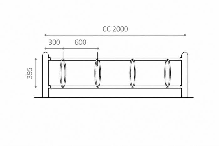 Bicycle rack, vertical on both sides - Photo 68024