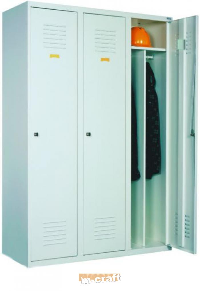 The cabinet is designed for 3 people