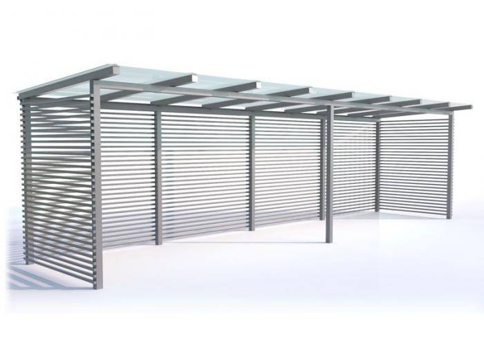 Bicycle shelter for 15 bicycles / 630 cm