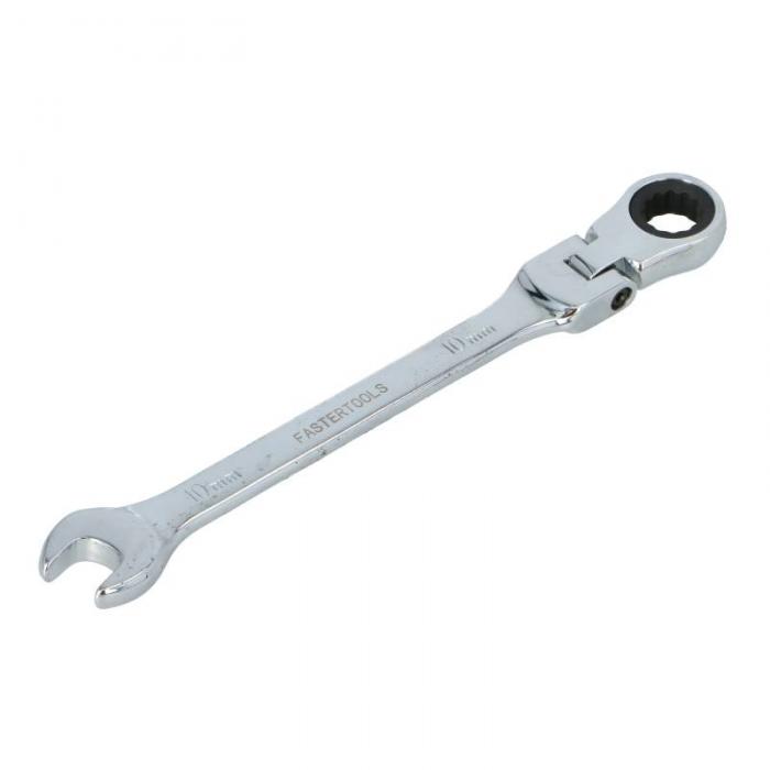 FASTER TOOLS Articulated ratchet combination spanner 10