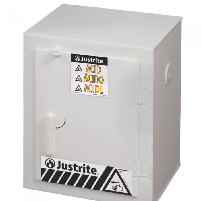 24004-CT-Countertop Solid Polyethylene Acid Cabinets-Justrite Countertop Solid Polyethylene Acid Cab