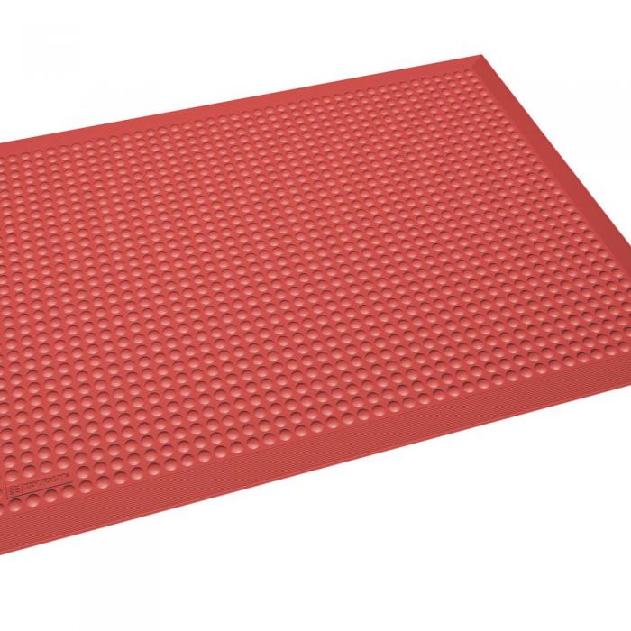 458-Skystep™ Red-Notrax Skystep™ Red rubber kitchen mat with moulded edges.
