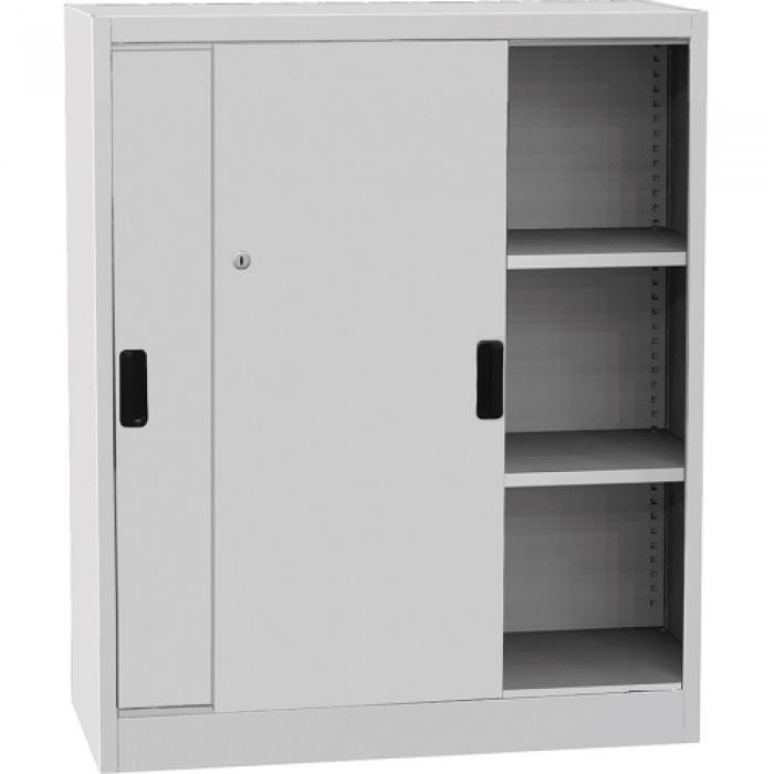 Universal cabinet with a sliding door