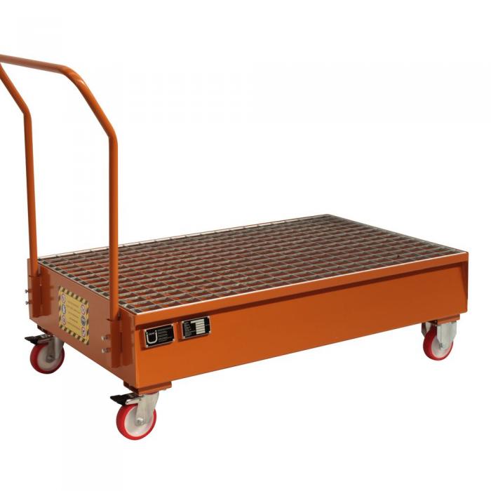 ECLM-Bunded Drum Trolleys-Sall Steel bunded trolleys for drums