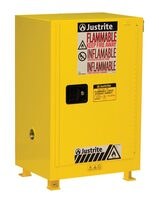 8912207-Justrite Compac Flammable safety cabinet 45 l, self-closing doors, yellow