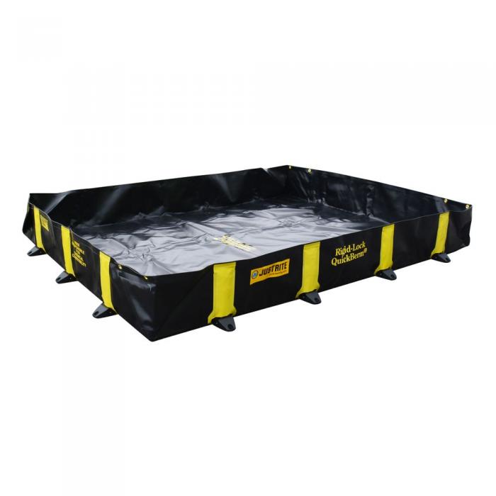 2851-Rigid-Lock QuickBerm®-Justrite Durable drive-in spill containment for drums, IBC totes, and tan
